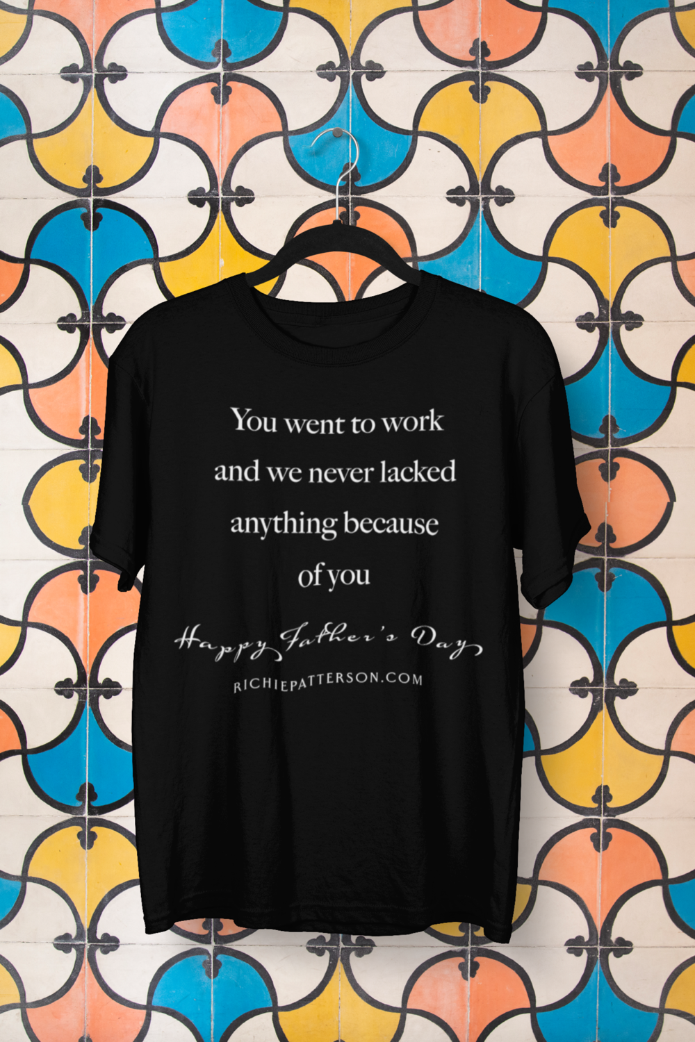 FATHERHOOD NO LACK  T-SHIRT (SIZES SMALL-4XL) NEVER LACKED