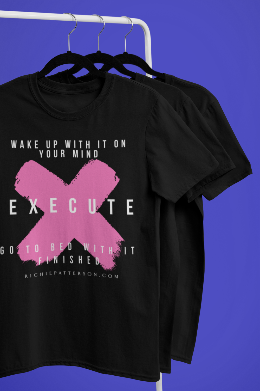 EXECUTE Black &amp; Pink Unisex T-SHIRT (SIZES SMALL-4XL)