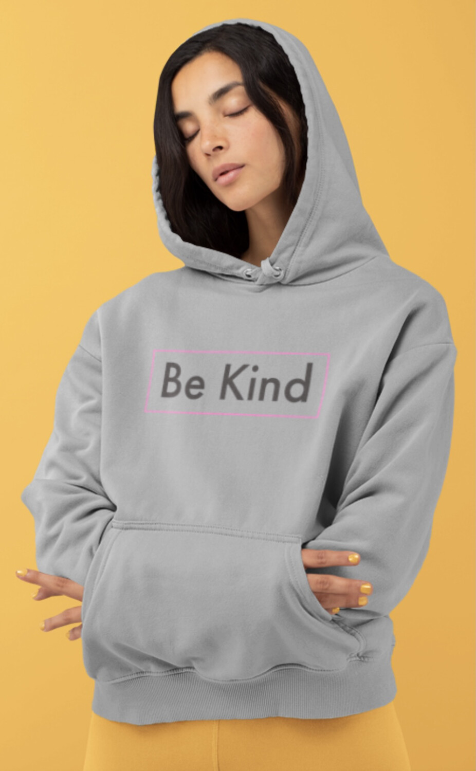 Be Kind Grey &amp; Pink Or Black &amp; Pink Hoodie  (SIZES SMALL-3XL)