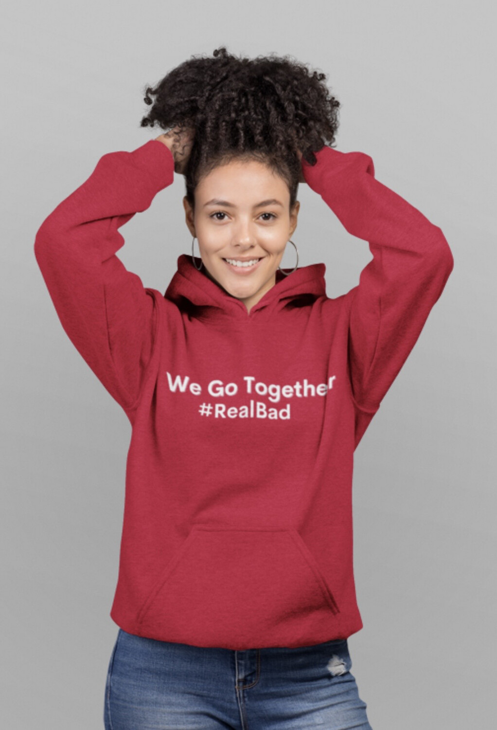 WE GO TOGETHER - Hoodie   (SIZES SMALL-3XL ) Red