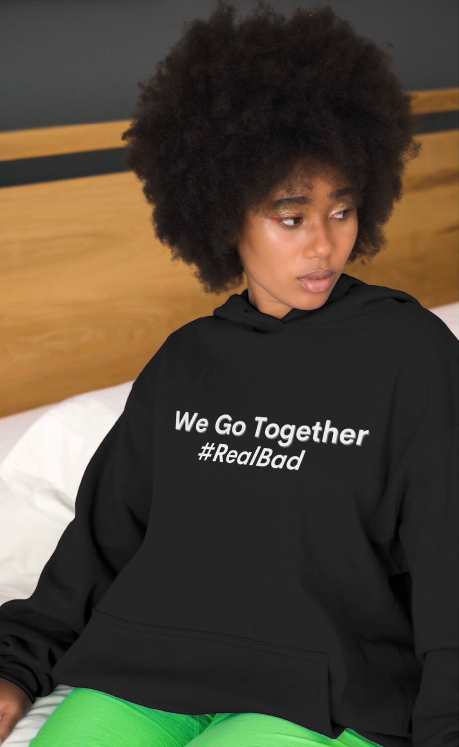 WE GO TOGETHER - Hoodie   (SIZES SMALL-3XL ) Black