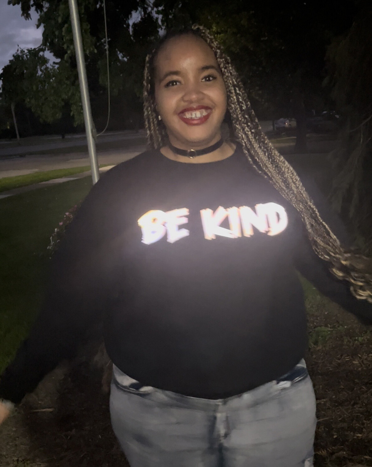 The BE KIND CREW NIGHT OUT CONCERT EVENT LOGO. It reflects during concerts and events. 
Crew   (SIZES SMALL-3XL)