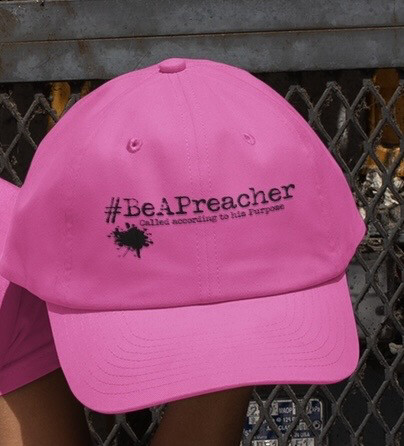 The Official Be A Preacher Baseball Hat Pink &amp; Black