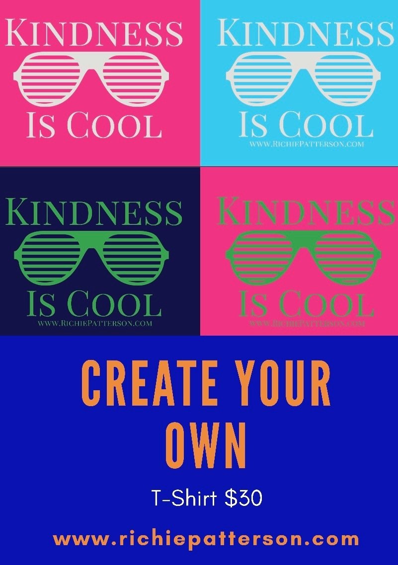 CREATE YOUR OWN KINDNESS IS COOL T-SHIRTS (SIZES SMALL-2XL)