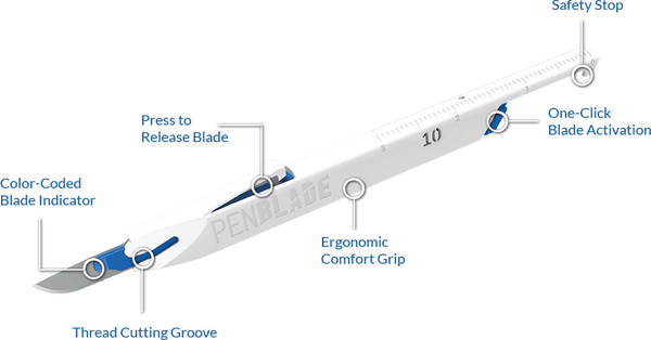 Penblade® Safety Scalpels (Case of 100)