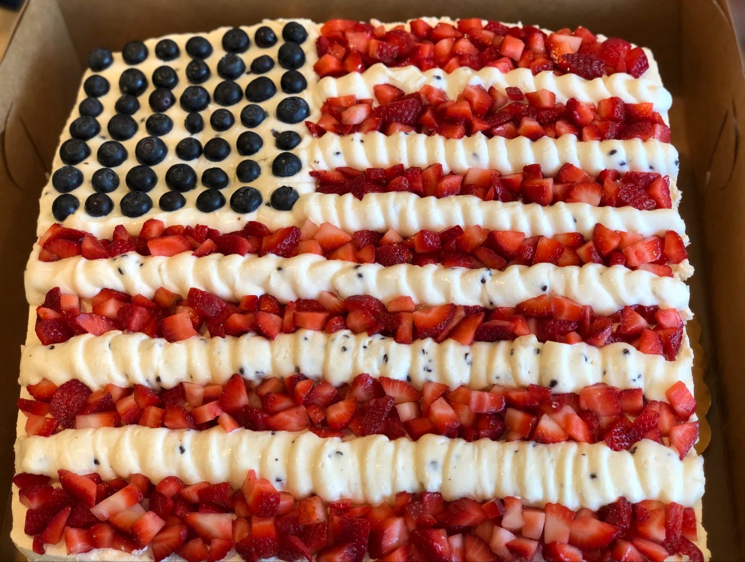American Flag Cannoli ShortCake