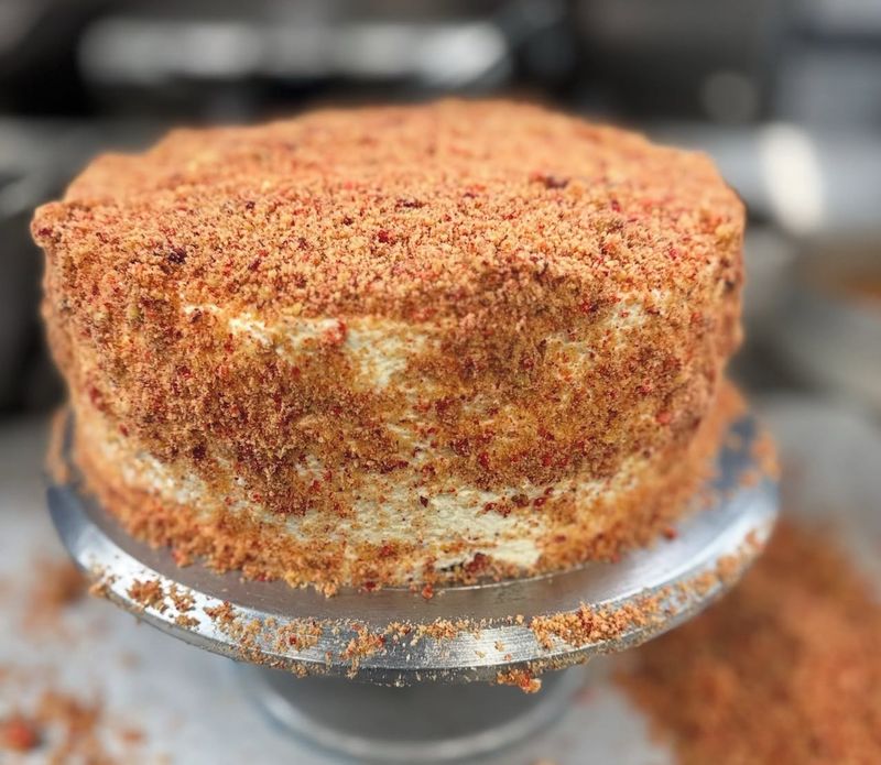 Strawberry Crunch Cake