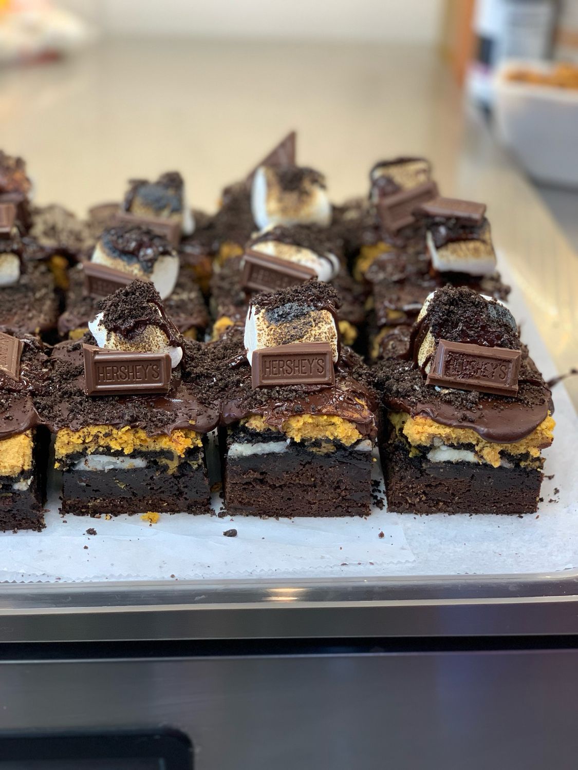 S’moreo Cheesecake Brownie Bars