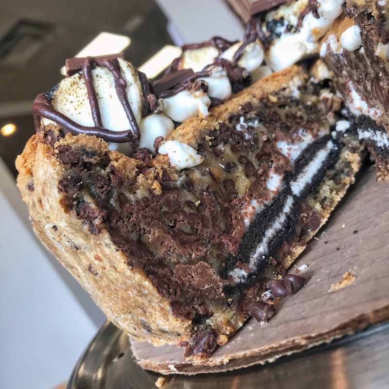 S’moreo Stuffed Choc. chip Cookie Cake