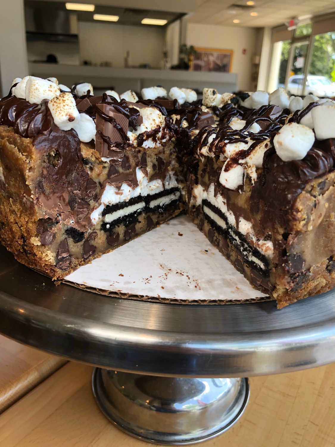 S’moreo Stuffed Choc. Cookie Cake