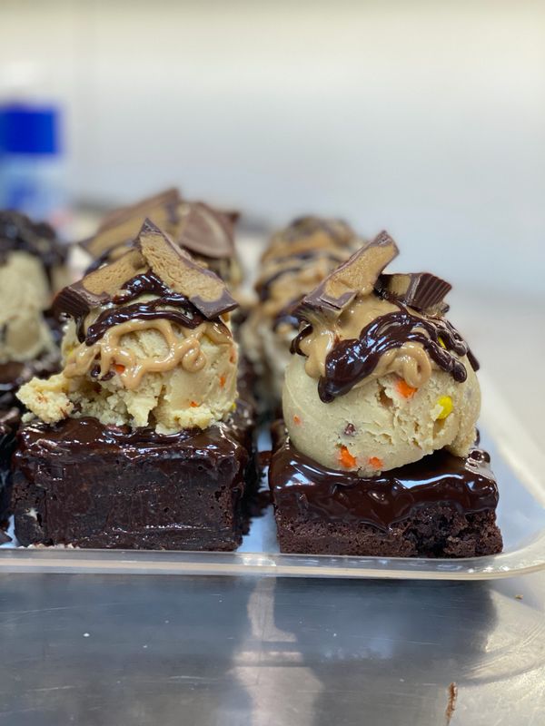 Cookie Dough Brownie Sundae