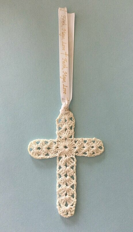 Hand Crochet Cross Bookmark