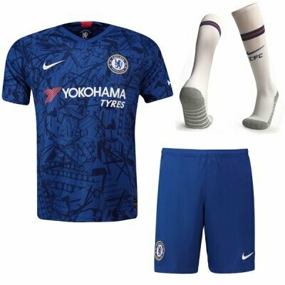 Nike Chelsea Official Home Soccer Jersey Adult Full Uniform Kit 19/20