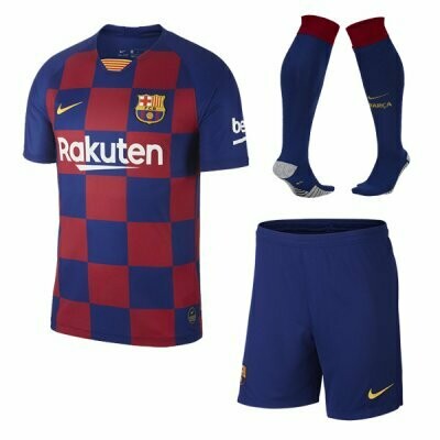 Nike Barcelona Official Home Soccer Jersey Adult Full Uniform Kit 19/20