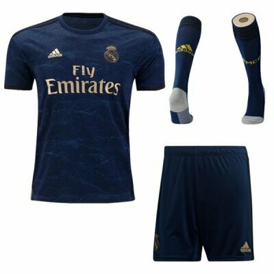 Adidas Real Madrid Away Soccer Jersey Adult Uniform Full Kit 19/20