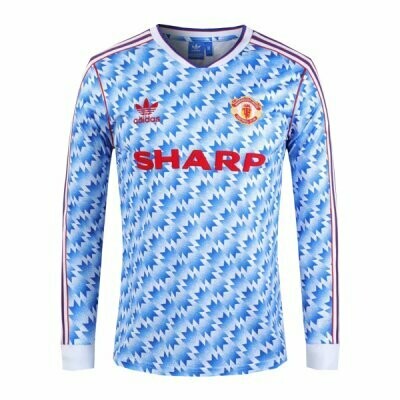Manchester United Away Long Sleeve Retro Jersey 1990-92 (Replica)