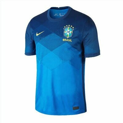 Brazil Away Blue Soccer Jersey Shirt 2020