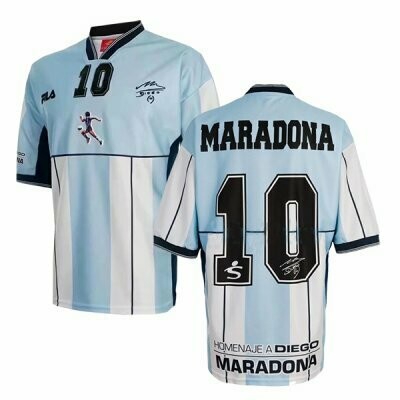 2001 Argentina Diego Maradona #10 Testimonial Shirt