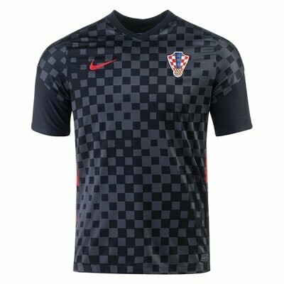 20-21 Croatia Away Black Soccer Jersey