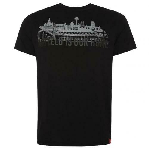 Liverpool FC Anfield Skyline T Shirt Mens
Black