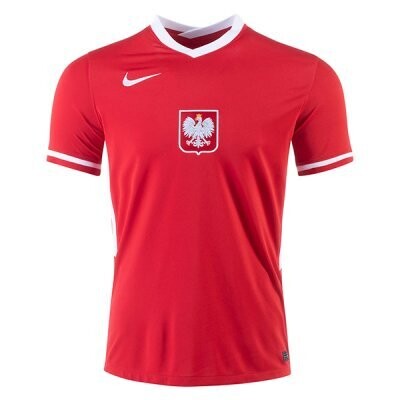 20-21 Poland Away Red Soccer Jersey Shirt