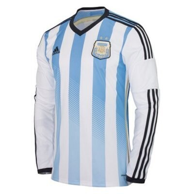 2014 Argentina Home Long Sleeve Retro Jersey