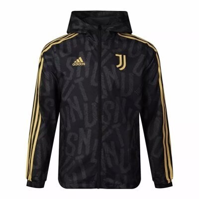 Juventus Black Windrunner Hoodie Jacket 21-22