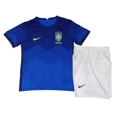 2020 Brazil Away Jersey Kids Kit