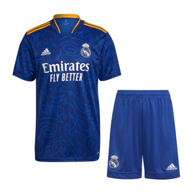 21-22 Real Madrid Away Kids Jersey Kit