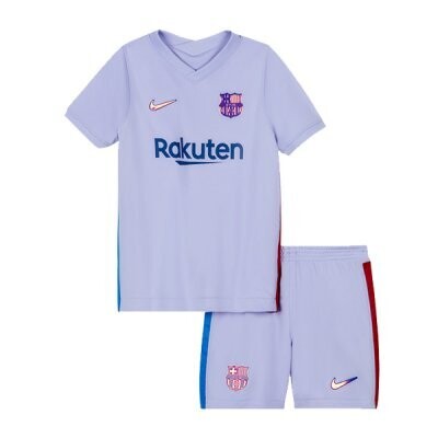 21-22 Barcelona Away Soccer Jersey Kids Kit