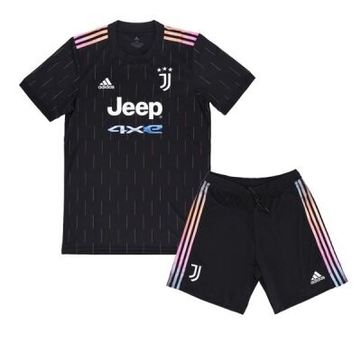 21-22 Juventus Away Kids Kit