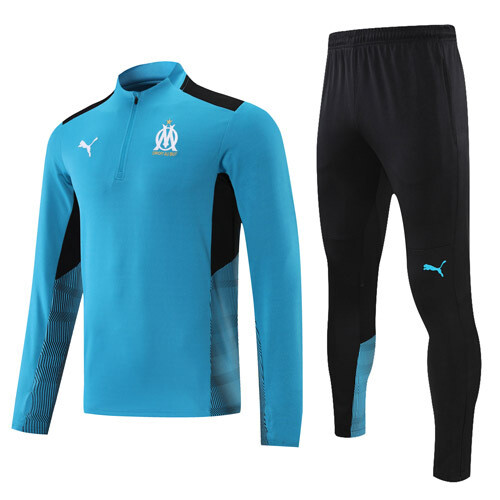 Marseille Sky Blue & Black Tracksuit 21-22