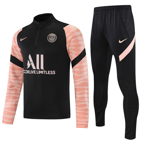 PSG Black Pink Sleeve Tracksuit 21-22