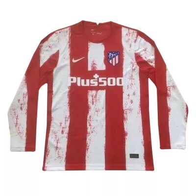 21-22 Atletico Madrid Home Long Sleeve Jersey