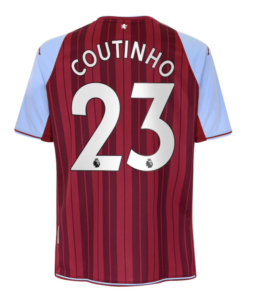 Aston Villa Coutinho 23 Home Jersey Shirt 21/22