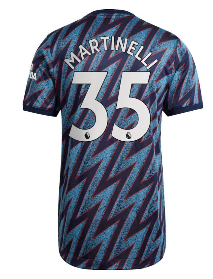 Arsenal Third Martinelli 35 Jersey 21-22 (Player Version)