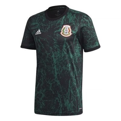 Mexico Black &amp; Green Pre-Match Training Jersey 2021