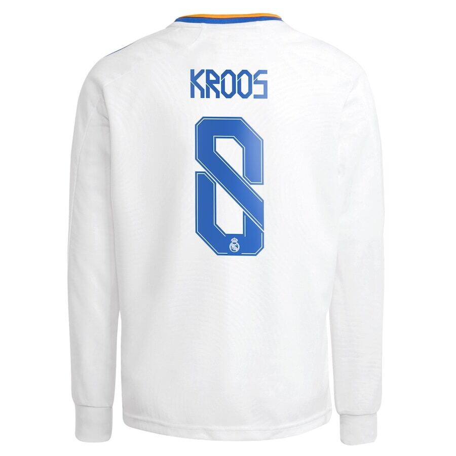 Real Madrid  Kroos 8 Home Long Sleeve Jersey 21-22