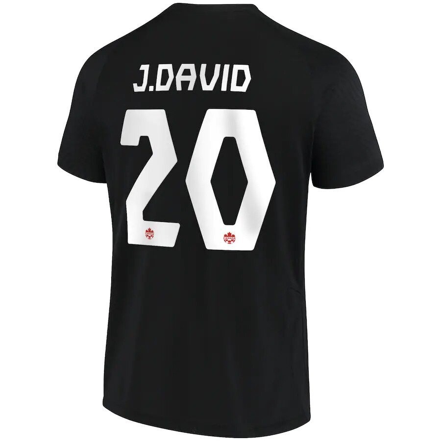 Canada  Jonathan David 20 Black Third  Soccer Jersey 2021