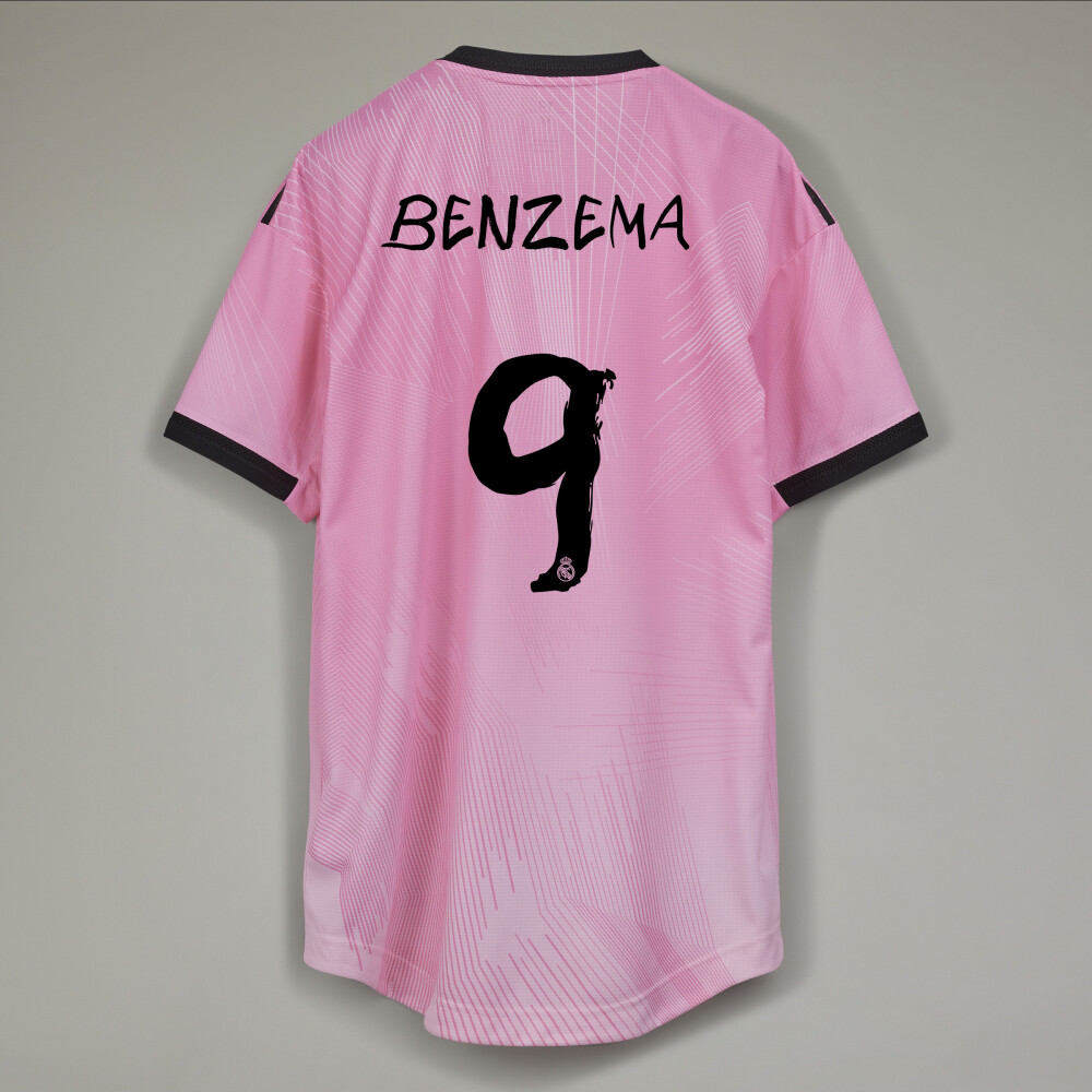 Karim Benzema 9  Real Madrid  Y3 Fourth GK Jersey Pink 21-22 (Player version)