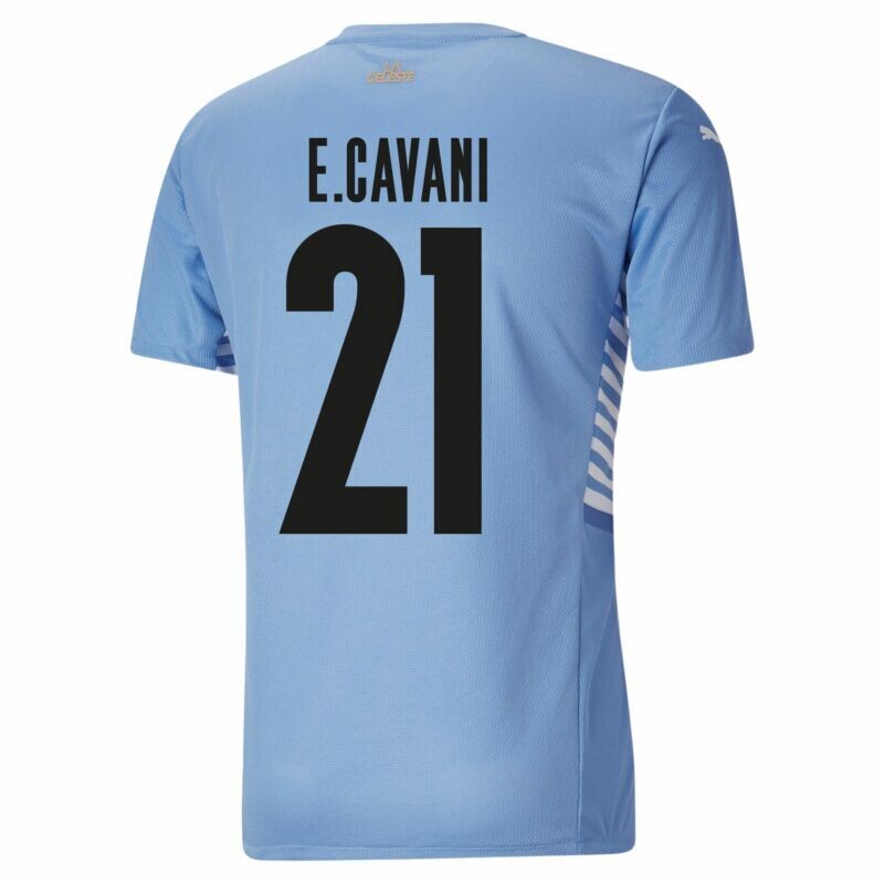 Uruguay E.Cavani 21 Blue Home Jersey Shirt 2021/22