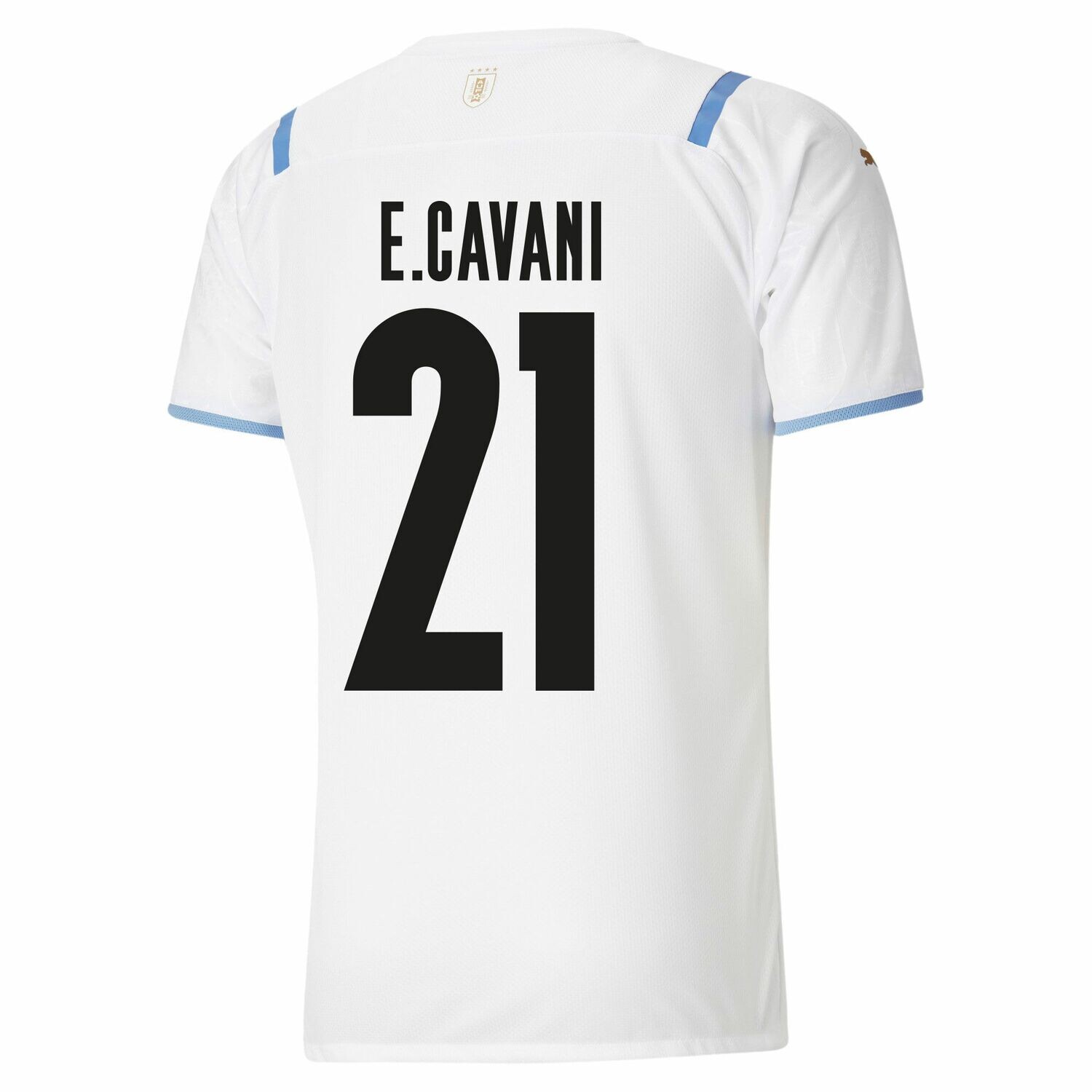 Uruguay E.Cavani 21 White Away Jersey Shirt 2021/22