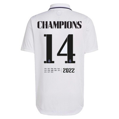 22-23 Real Madrid Home Jersey UCL Champions #14 (Player Version)