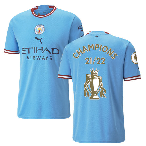 Manchester City Home Champions With CHAMPIONS Printing 2022-2023