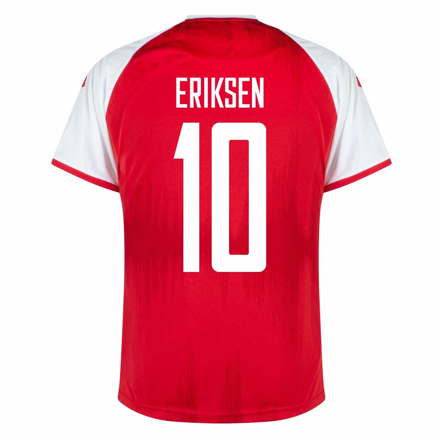 Denmark Home Eriksen 10 Red Soccer Jersey 2021