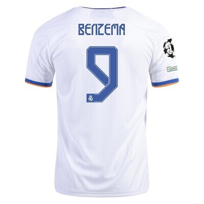 Real Madrid Home Benzema 9 UCL Final Jersey 21-22