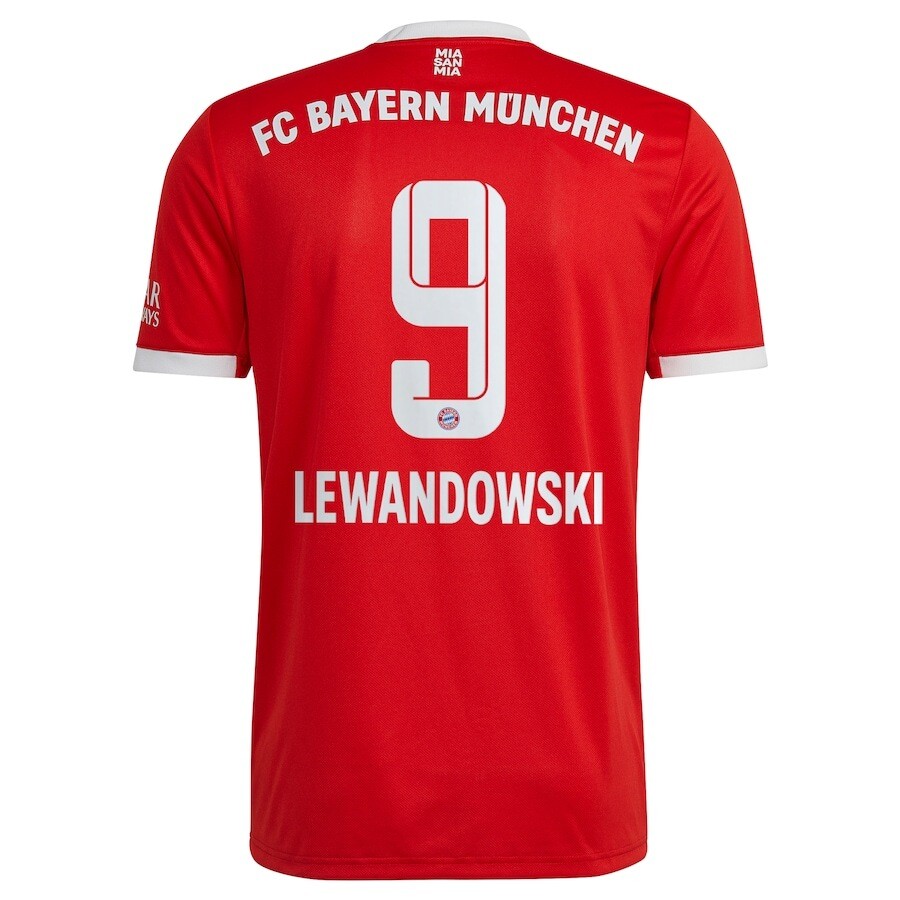 Bayern Munich Robert Lewandowski 9 Home Jersey 22-23