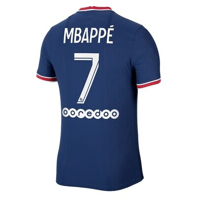 Paris Saint-Germain PSG Home Mbappé #7  Ligue 1 2021-22 (Player version)