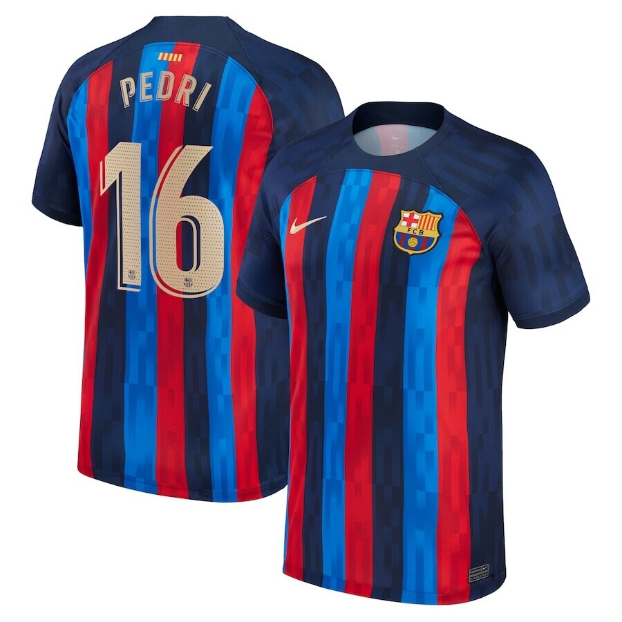 Barcelona Home Pedri 16 Jersey Shirt 2022/23  w/o Sponsor Logos