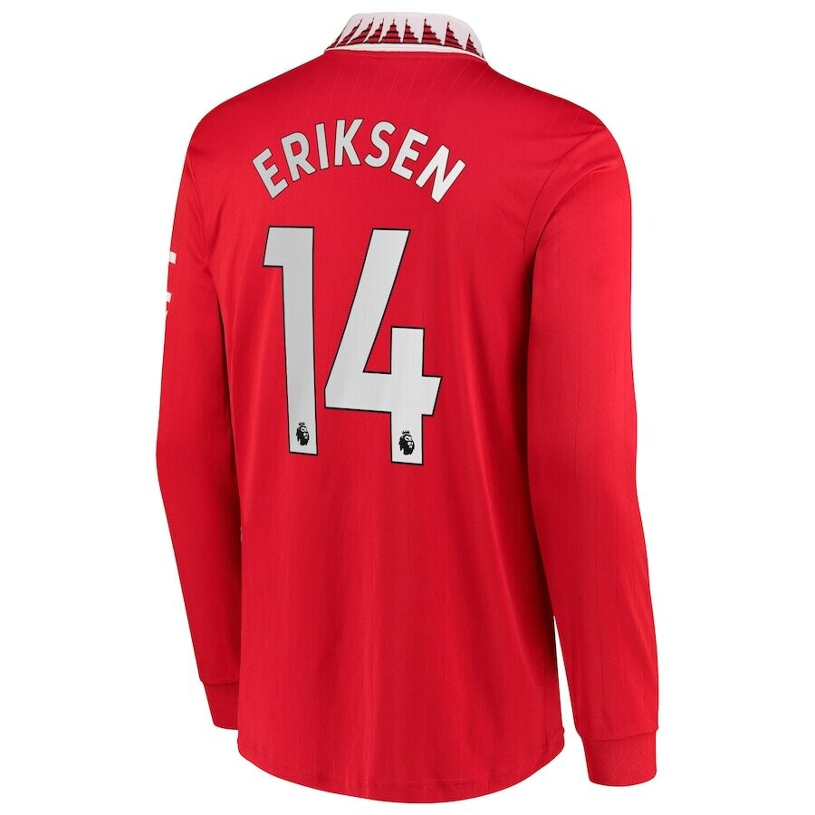 Manchester United   Eriksen 14 Home Long Sleeve Jersey 22/23